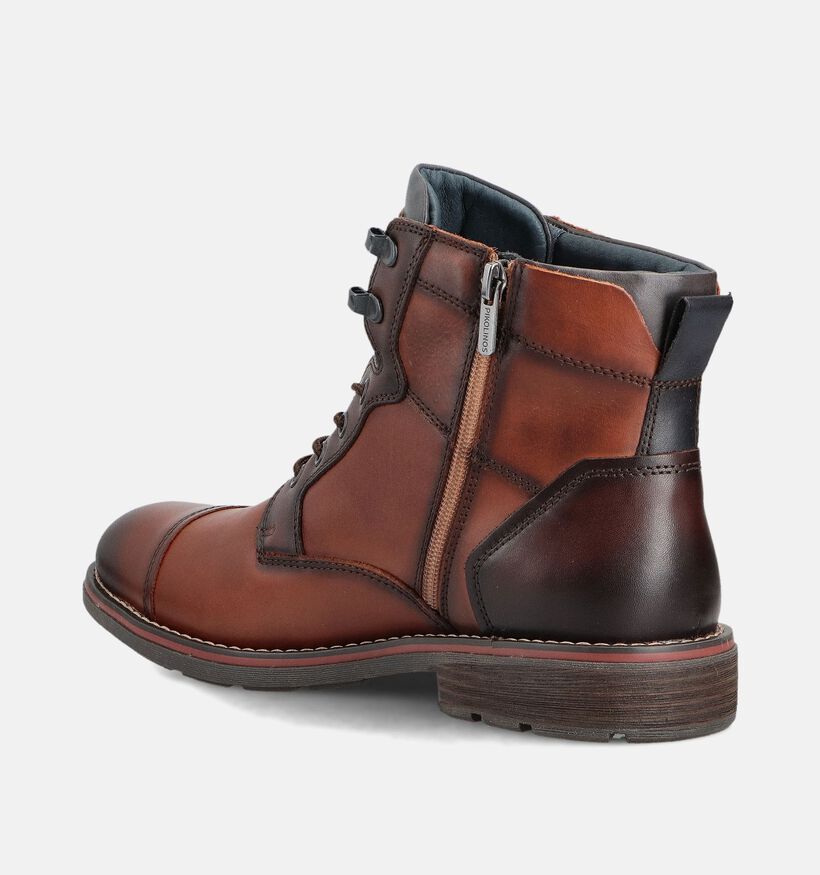 Pikolinos York Cognac Boots met Veter en Rits voor heren (379256) - geschikt voor steunzolen
