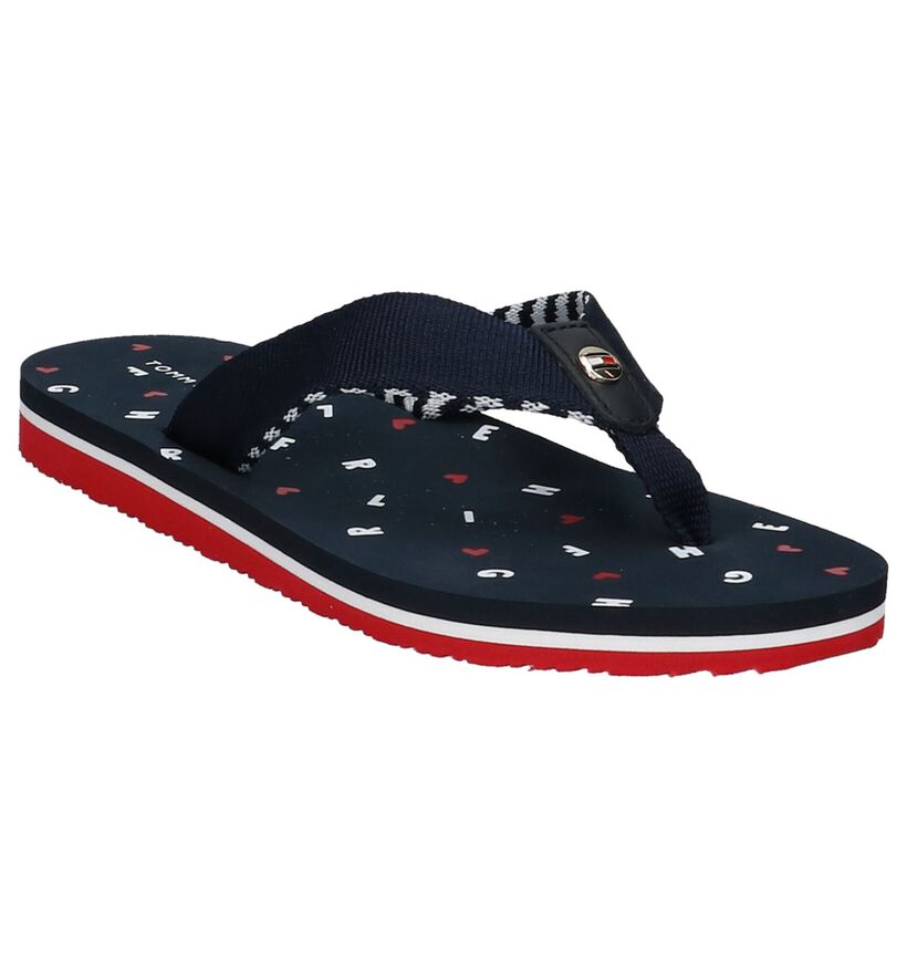 Donkerblauwe Teenslippers Tommy Hilfiger Corp Low Beach Sandal, , pdp