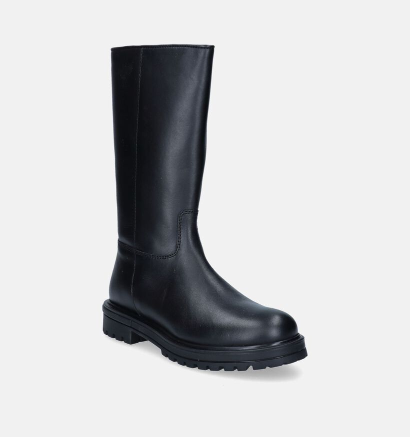 Milo & Mila Bottes hautes en Noir pour filles (348106) - pour semelles orthopédiques
