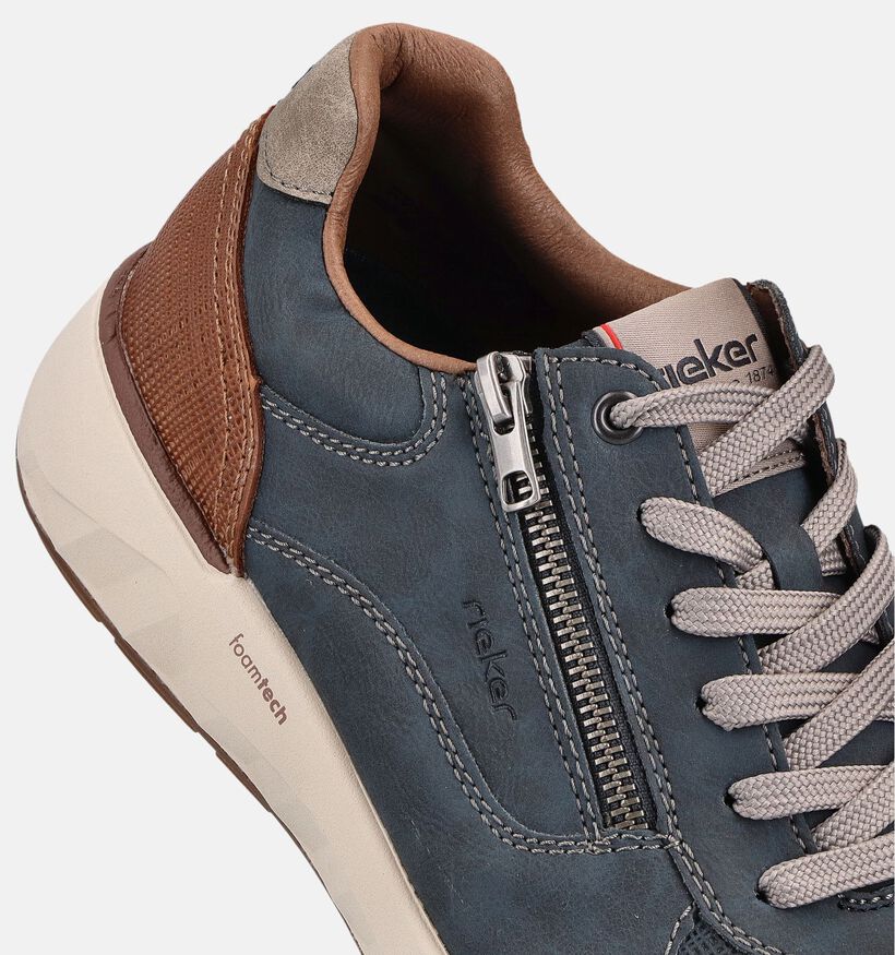 Rieker Baskets en Bleu pour hommes (367575) - pour semelles orthop&eacute;diques