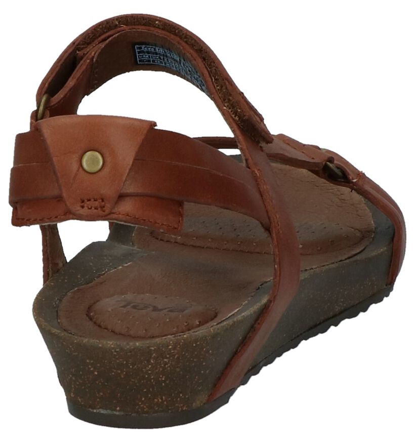 Cognac Sandalen Teva Ysidro in leer (242623)