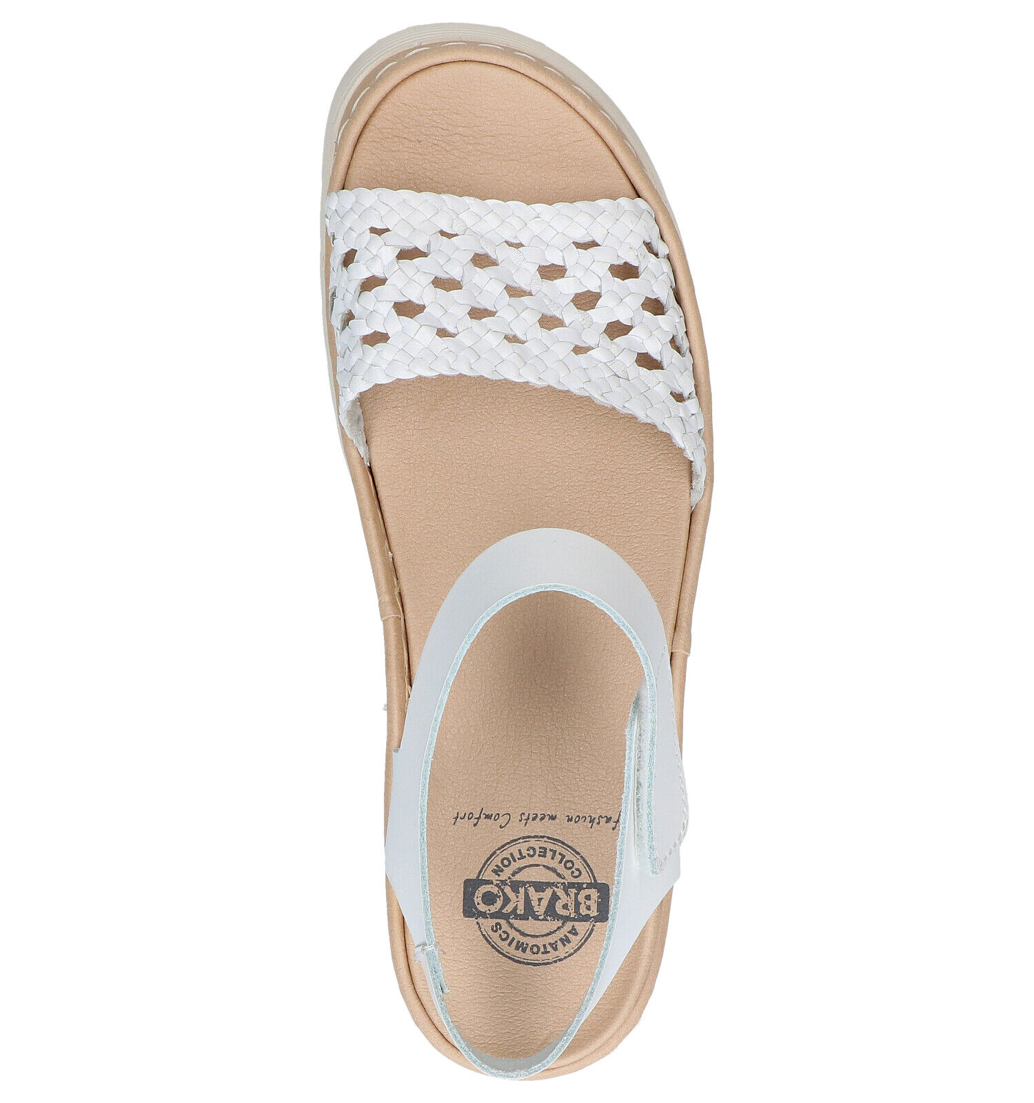 Brako Anatomics Witte Sandalen Dames Sandalen Online op TORFS.BE