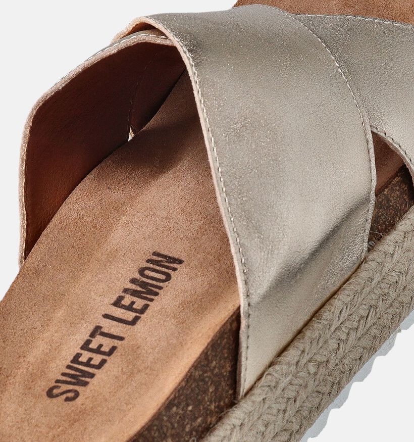 Sweet Lemon Ninon Nu-pieds à plateforme en Or pour femmes (361385)