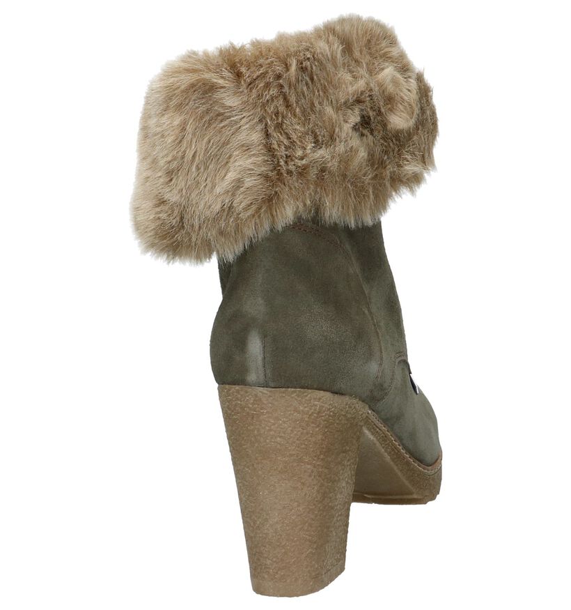Scapa Bottillons en Vert kaki en daim (227343)