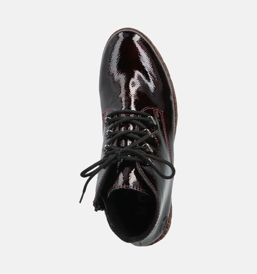 Rieker Boots à lacets en Bordeaux pour femmes (363548) - pour semelles orthopédiques