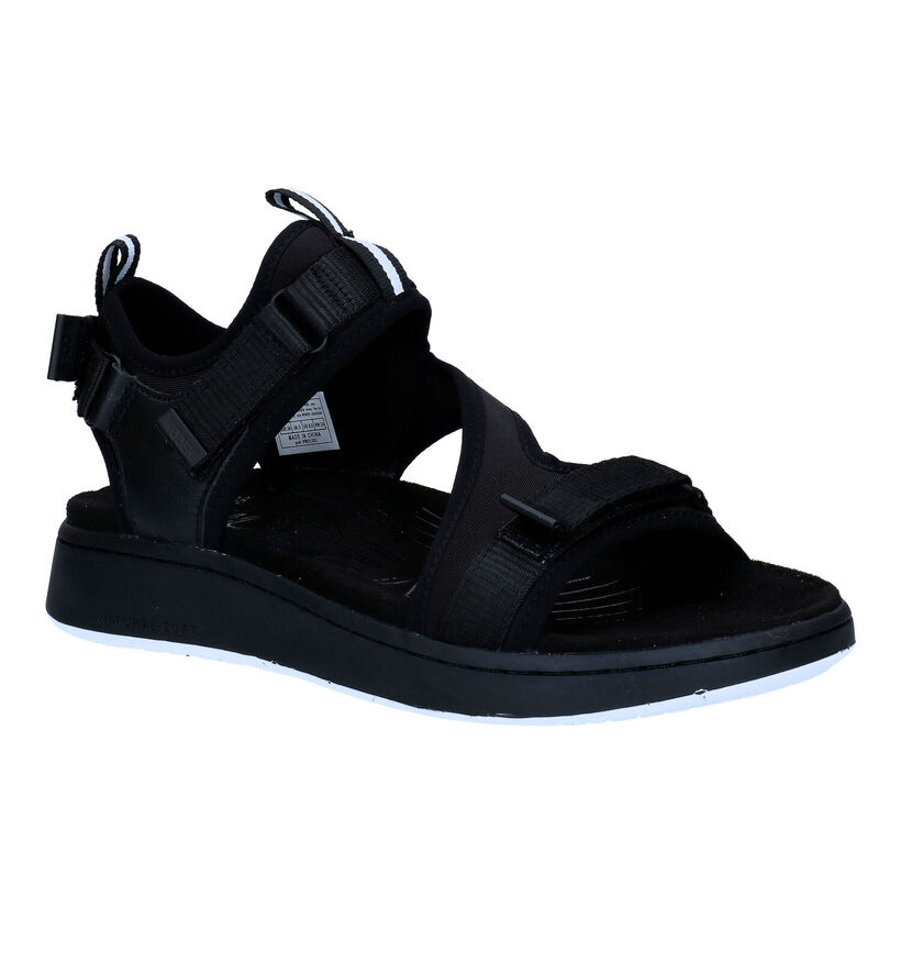 Woden Emilie Sandales en Noir en cuir (292264)