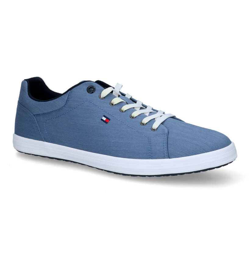 Tommy Hilfiger Essential Chambray Baskets en Gris pour hommes (304045) - pour semelles orthopédiques