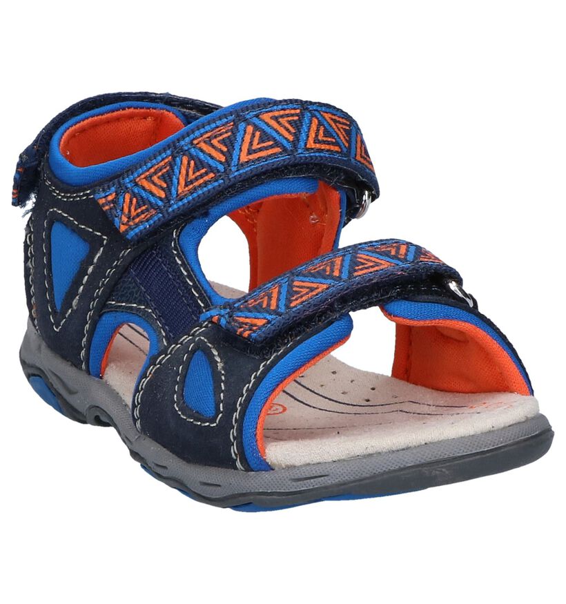 Blauwe Sandalen Milo & Mila in nubuck (241333)