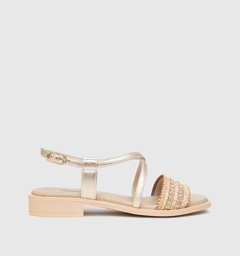 NeroGiardini Sandales plates en Or pour femmes (370714)