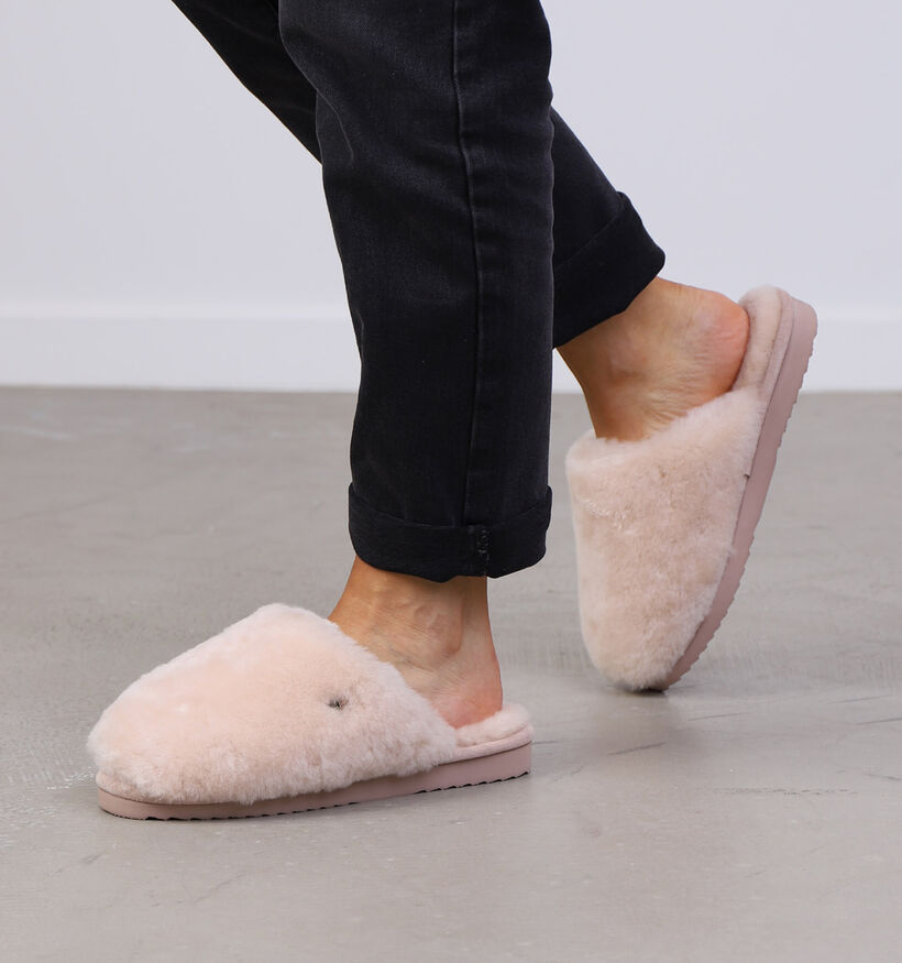 Warmbat Mungo Pantoufles en Ecru pour femmes (314442)