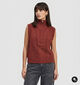 Vila Gleeba Half Zip Knit Bordeaux Mouwloze Trui voor dames (379741)