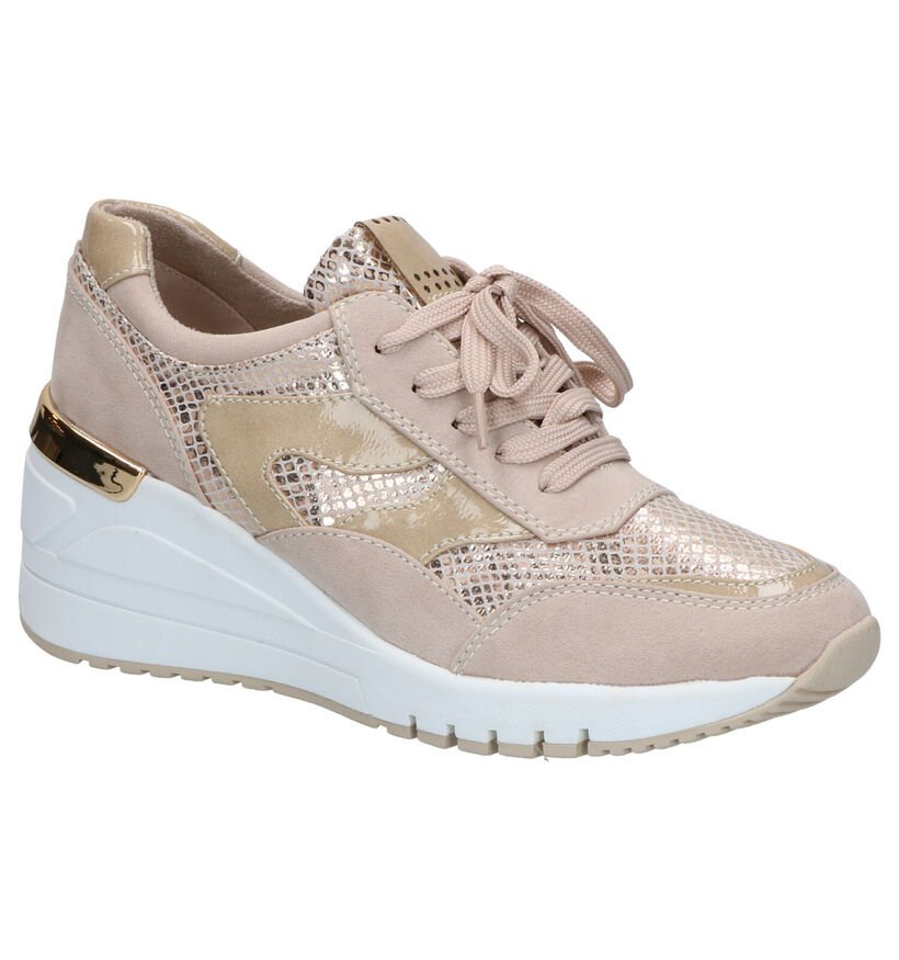 Youh! Relaxed Step Chaussures à lacets en Beige en simili cuir (271086)