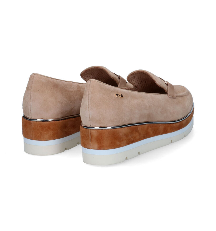 Nathan-Baume Beige Mocassins in daim (308381)