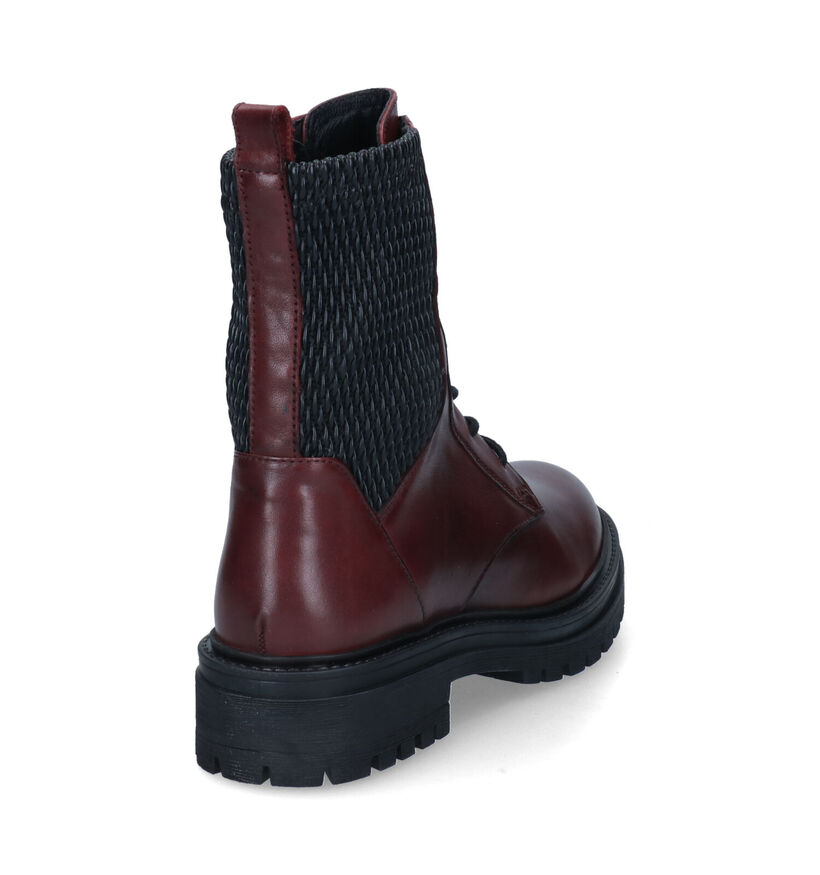 Geox Iridea Bottines en Bordeaux en cuir (316145)