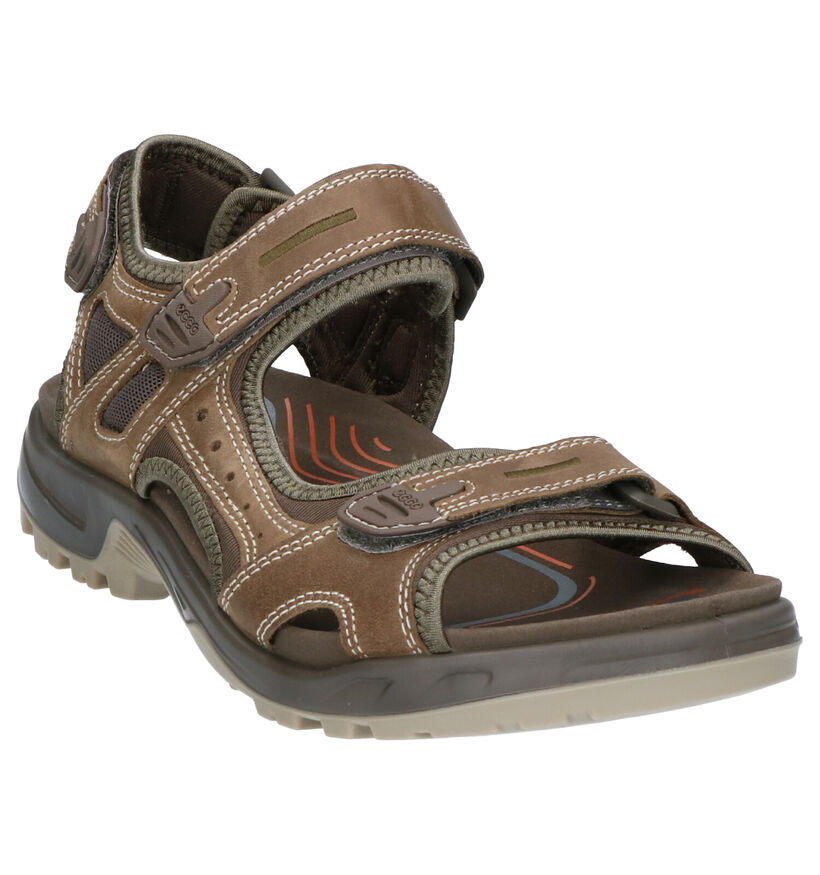 ECCO Offroad Kaki Sandalen in stof (287386)