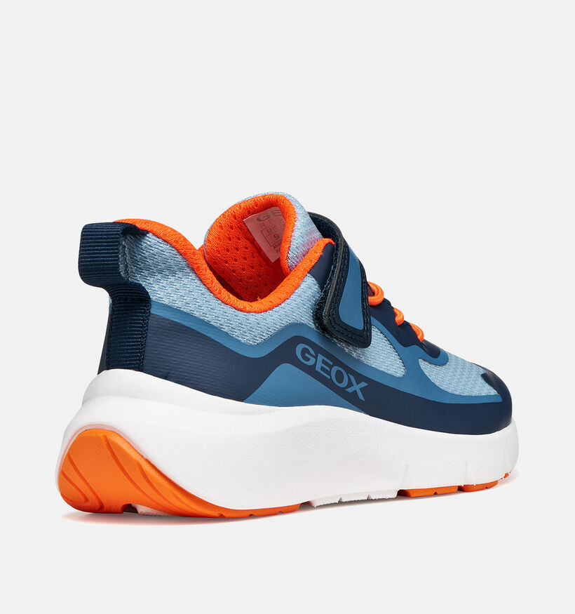 Geox Baskets basses en Bleu fonc&eacute; pour gar&ccedil;ons (368429) - pour semelles orthop&eacute;diques