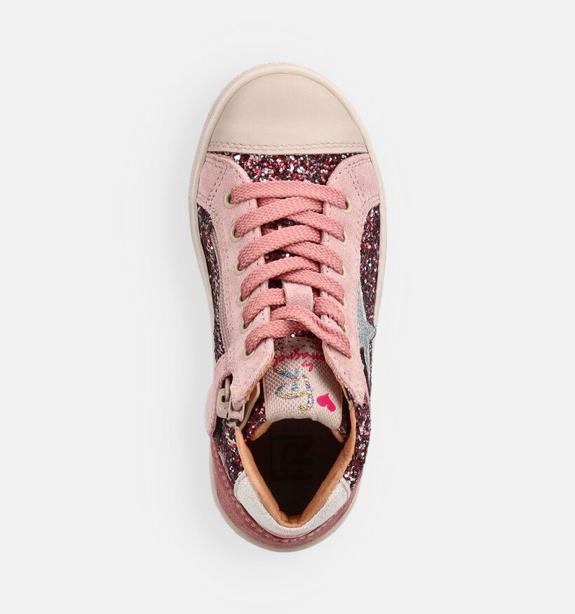FR by Romagnoli Boots &agrave; lacets en Rose pour filles (380634) - pour semelles orthop&eacute;diques