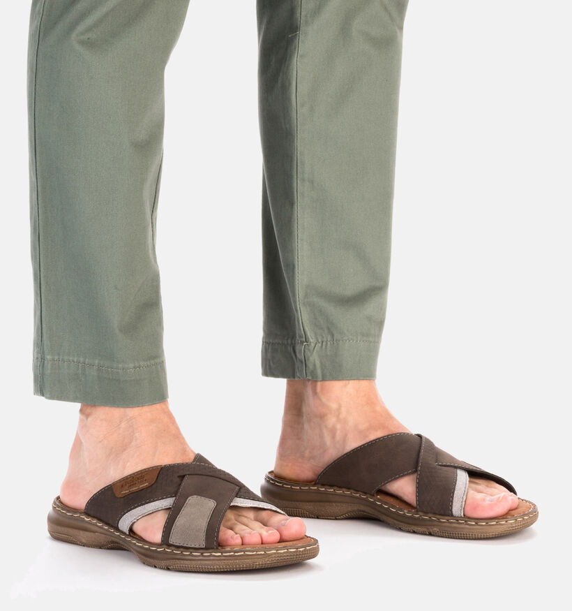 Rieker Bruine Slippers voor heren (354821)