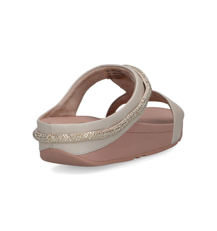 FitFlop Fino Crystal-Cord Nu-pieds en Beige pour femmes (320479)