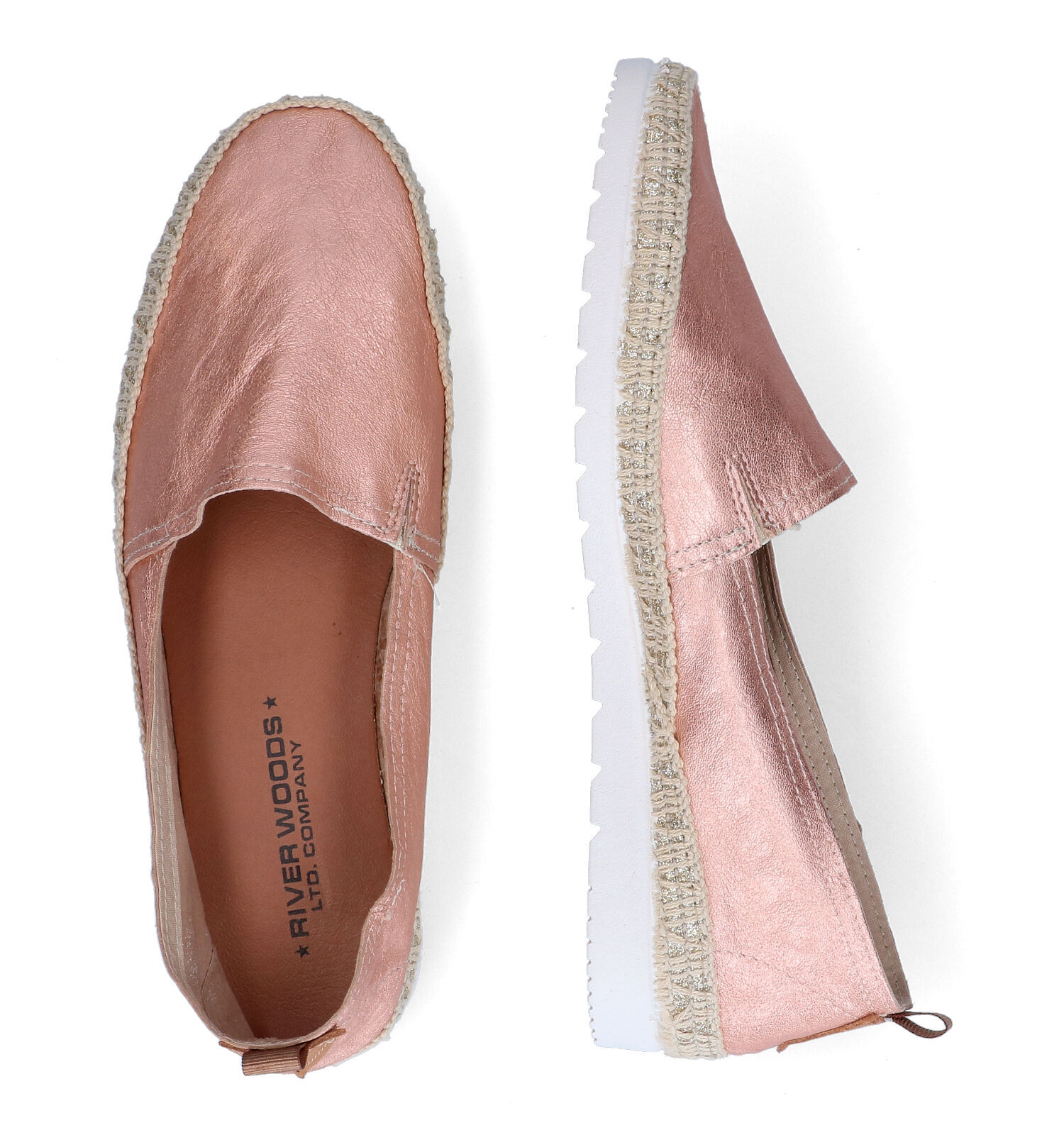 River Woods Roze Gold Instappers Dames Lage schoenen Online op TORFS.BE
