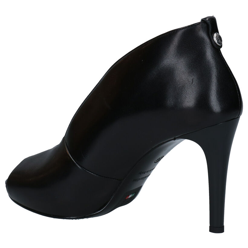 NeroGiardini Zwarte Peeptoe Pumps in leer (292535)