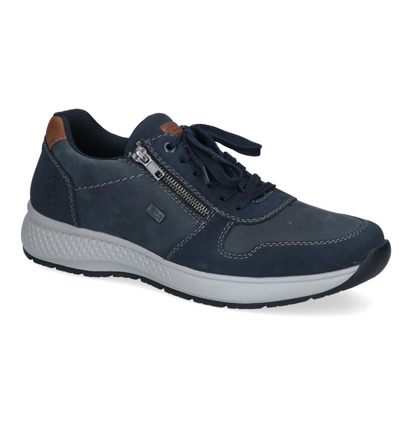 Rieker Blauwe Veterschoenen in nubuck (312361)