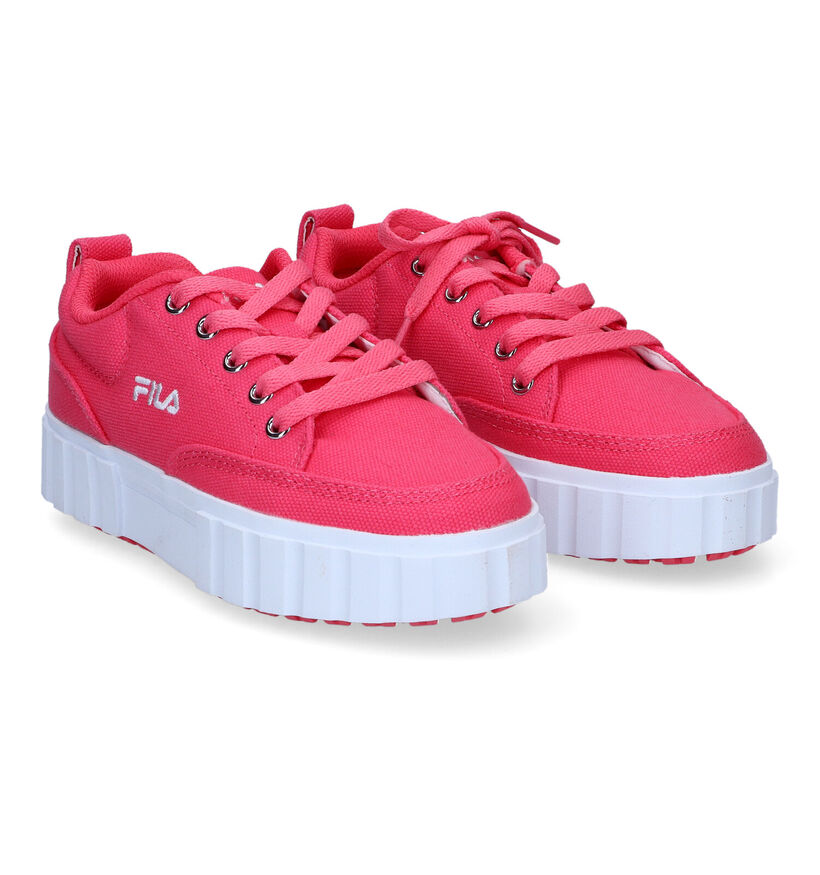 Fila Sandblast Roze Sneakers in stof (302774)