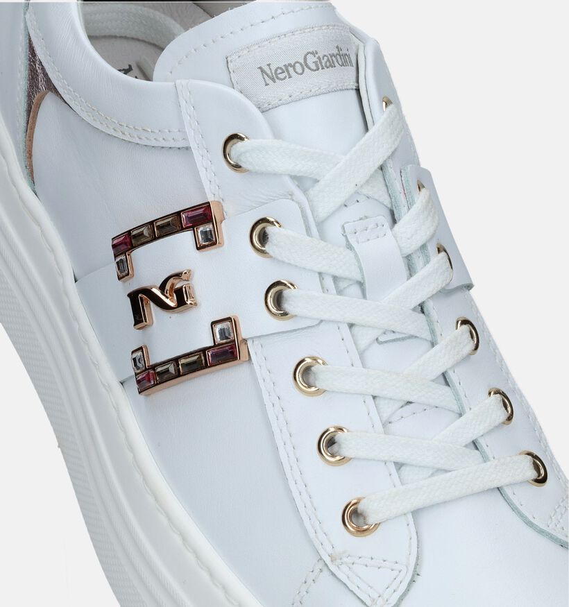 NeroGiardini Baskets casual en Blanc pour femmes (337182) - pour semelles orthopédiques