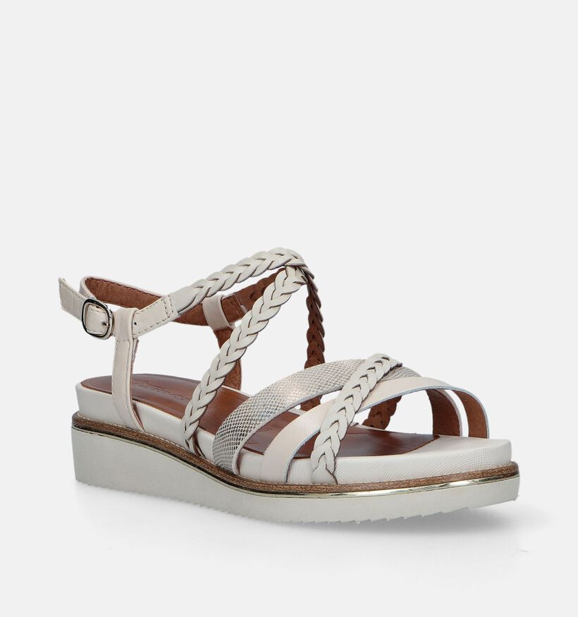 Tamaris Ecru Sandalen Met Sleehak voor dames (338274)