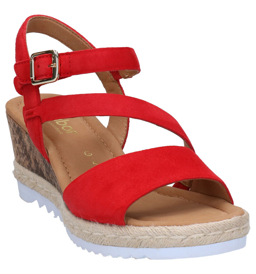 Gabor Sandales en Rouge en nubuck (271571)