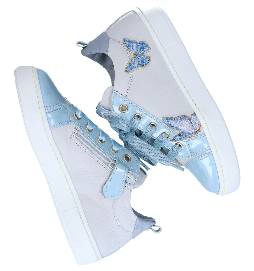 STONES and BONES Chaussures à lacets en Bleu en cuir (287880)