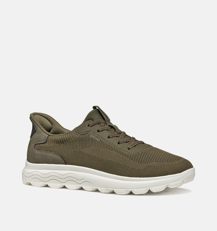 Geox Spherica Plus Kaki Instappers voor heren (351634) - geschikt voor steunzolen