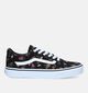 Vans Ward Garden Floral Zwarte Sneakers voor meisjes (327969)