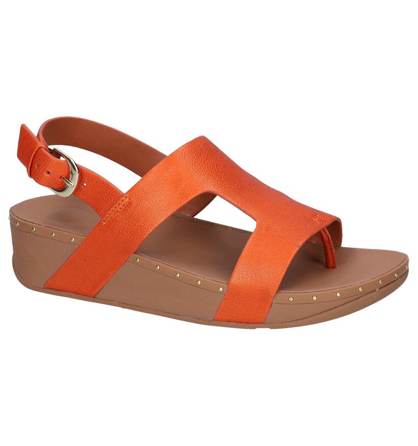 FitFlop Sandales à talons en Orange clair en cuir (240192)