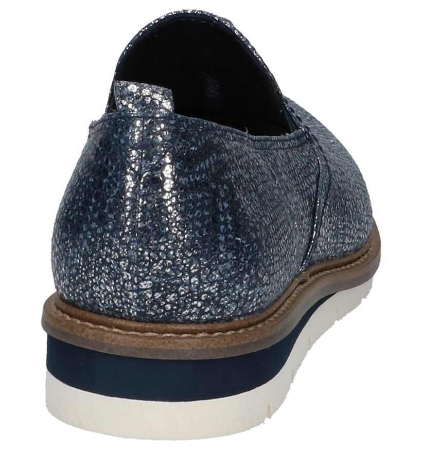 Blauwe Metallic Loafers Tamaris TOUCH it in leer (214196)