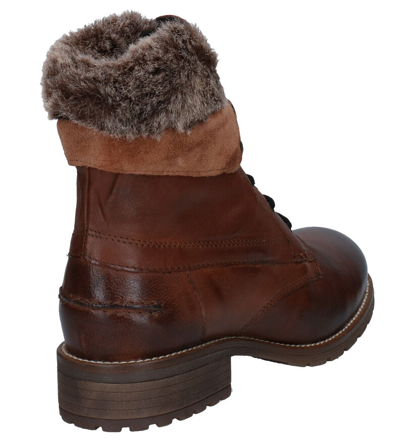 Via Limone Boots à lacets en Brun foncé en cuir (278670)
