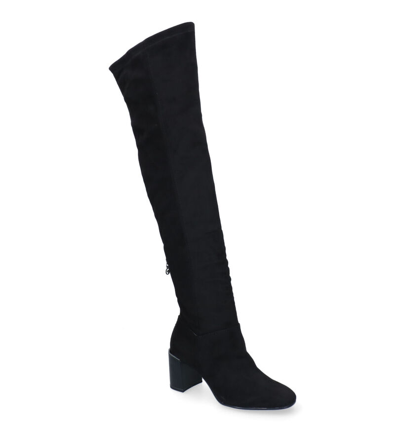 Tamaris Zwarte Overkneelaarzen in stof (306741)
