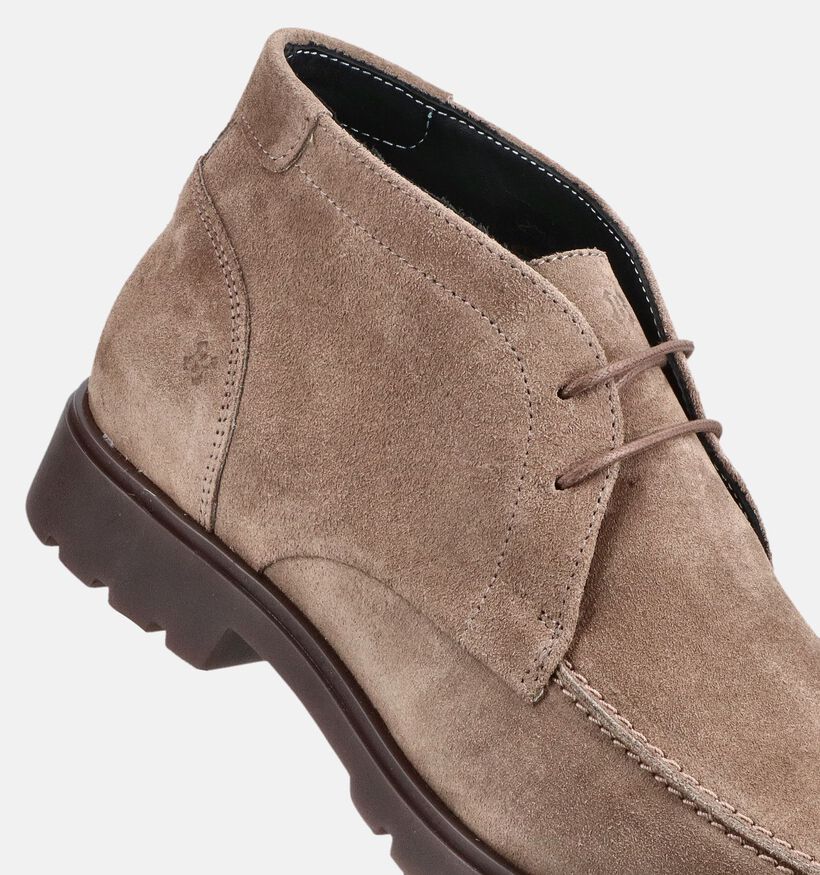 Berkelmans Baro Taupe Geklede Veterschoenen voor heren (379059) - geschikt voor steunzolen