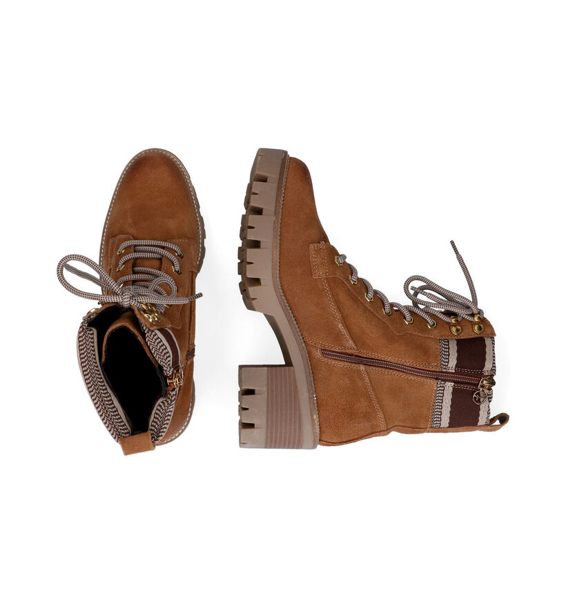 Tamaris Boots à lacets en Cognac en nubuck (296789)