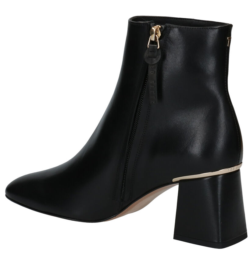 Ted Baker Squarel Bottillons en Noir en cuir (280421)