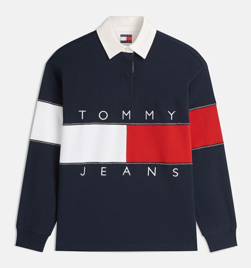 Tommy Hilfiger Flag Rugby Donkerblauwe Sweater voor dames (375852)