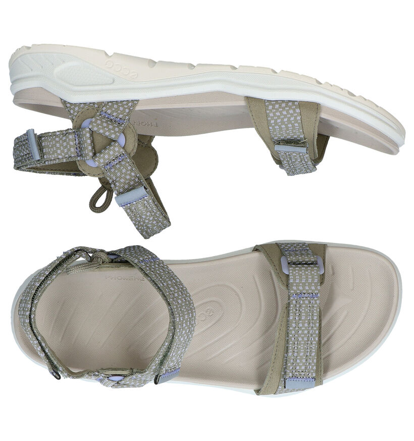 ECCO x-trinsic Kaki Sandalen in stof (287293)