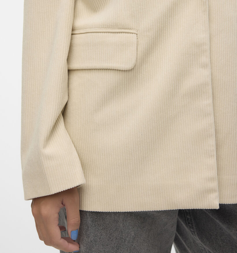 Vero Moda Nora Blazer en corduroy en Beige pour femmes (346407)