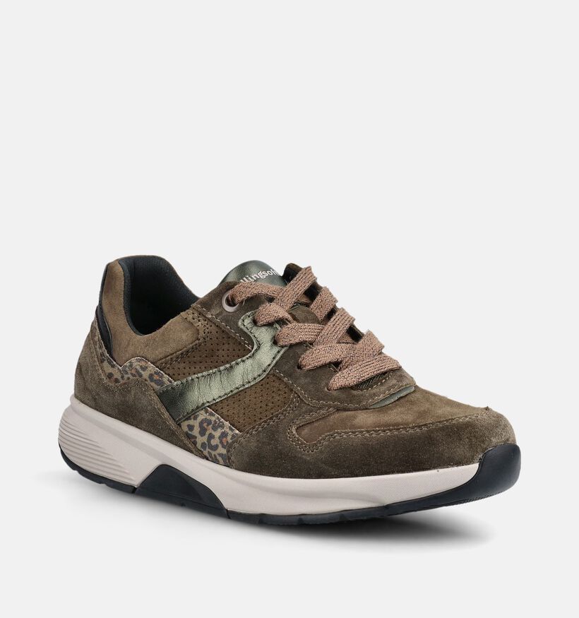 Gabor Kakigroene Sneakers voor dames (376943) - geschikt voor steunzolen