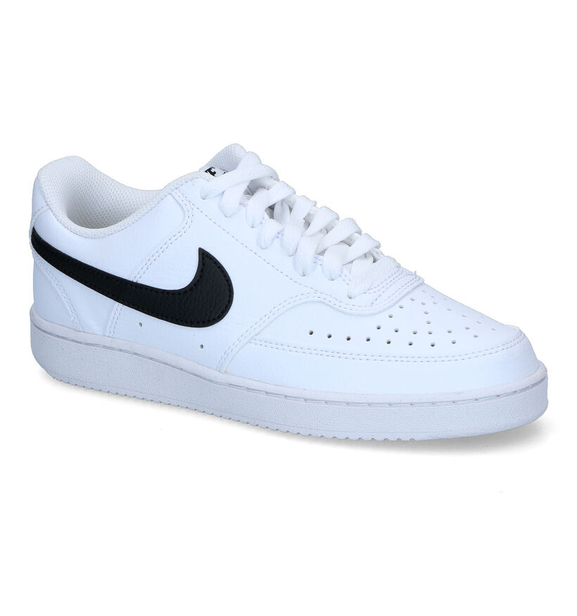 Nike Court Vision Witte Lage Sneakers in kunstleer (319211)