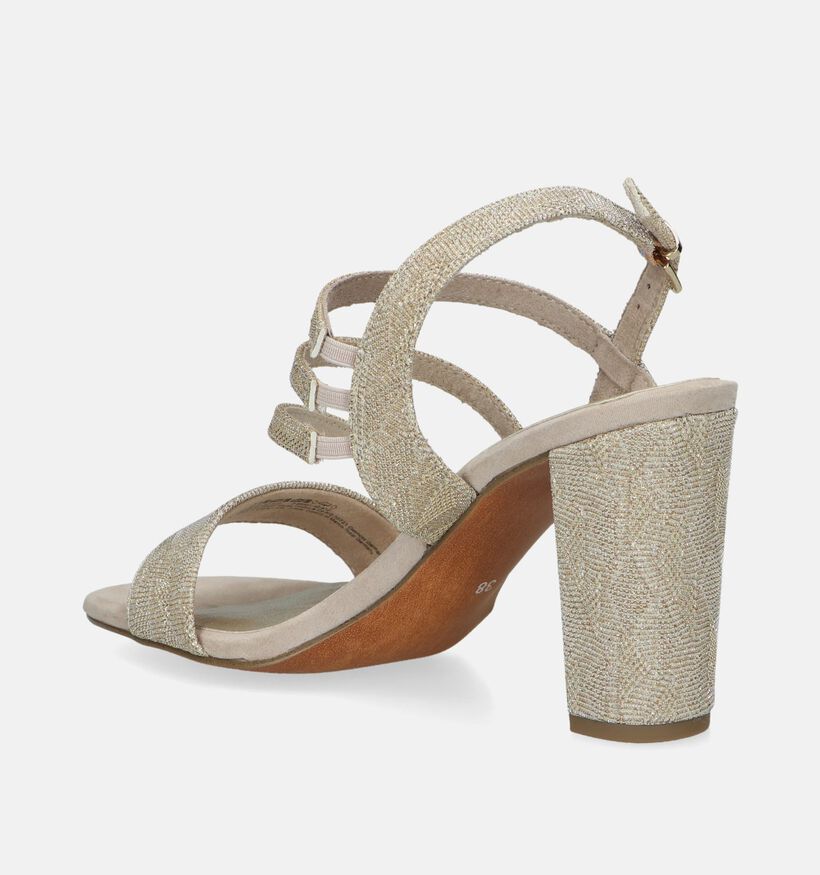 Marco Tozzi Sandales avec talon en Beige pour femmes (338351)