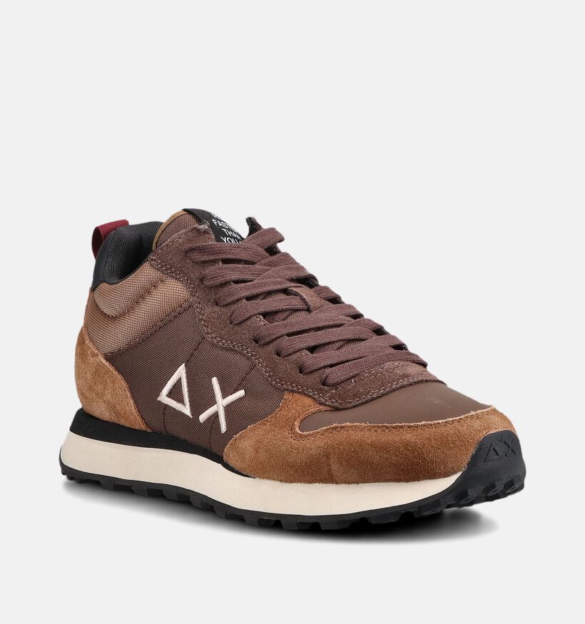 Sun68 Tom 2.0 Bruine Sneakers voor heren (379402) - geschikt voor steunzolen