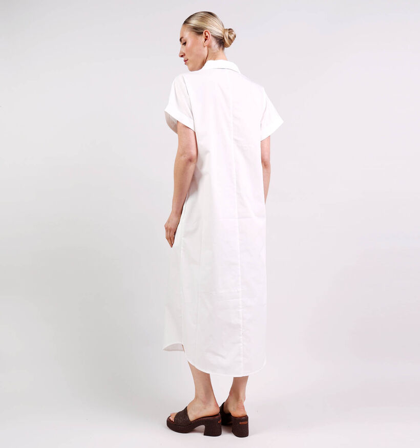 Vero Moda Lina 7/8 V-Neck Robe mi-longue en Blanc pour femmes (374944)