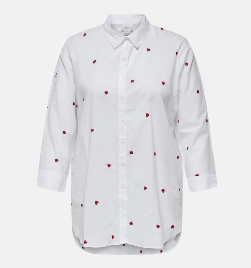 ONLY Carmakoma New Lina Witte Hemd voor dames (358226)
