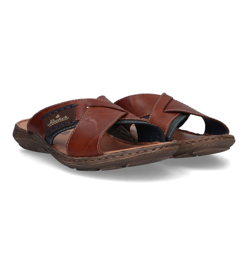 Rieker Nu-pieds casual en Marron pour hommes (339191)